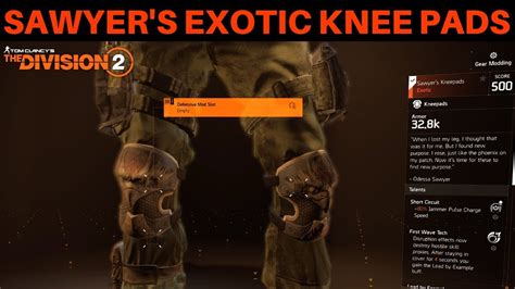 division 2 what are replica knee pads